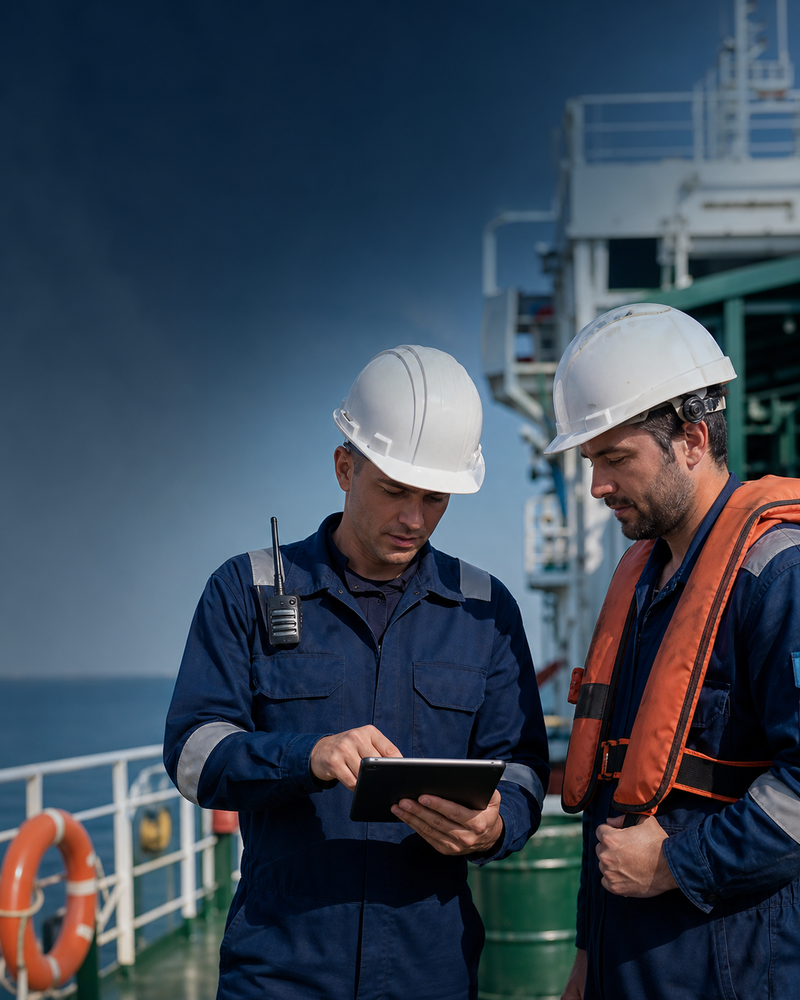 Maritime compliance and crew support aboard a vessel